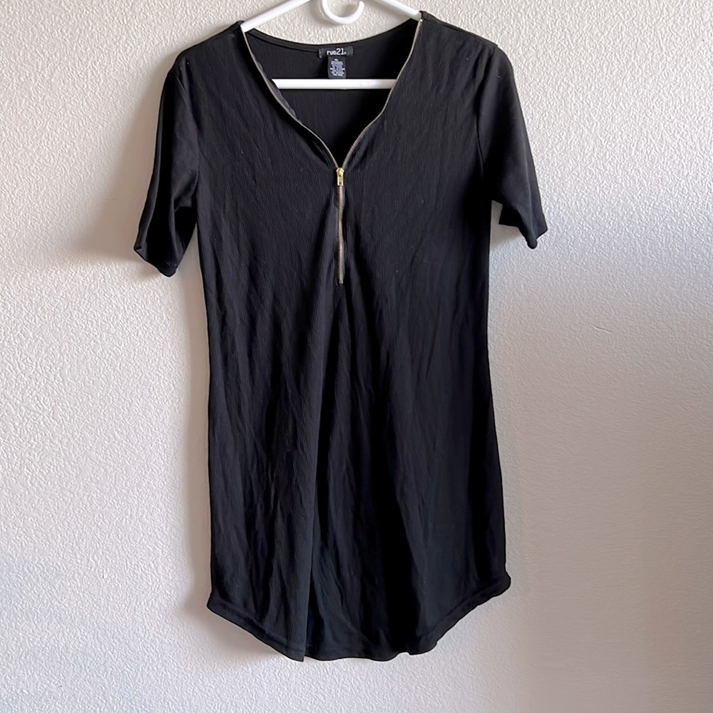 Zip up little black dress